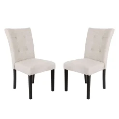 Chaises en tissu (bte de 2) - crème