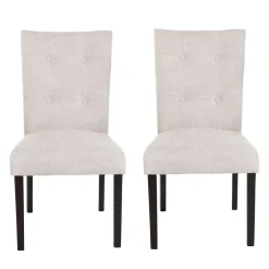Chaises en tissu (bte de 2) - crème