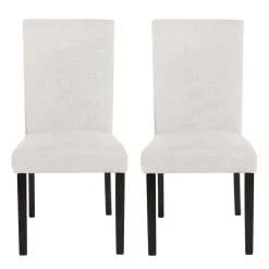 Chaises en tissu (bte de 2) - blanc