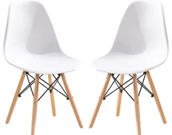 Chaises moulées (bte de 2) - blanc