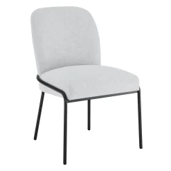Chaises rembourrées avec accent tubaire à revêtement métallique (bte de 2) - gris
