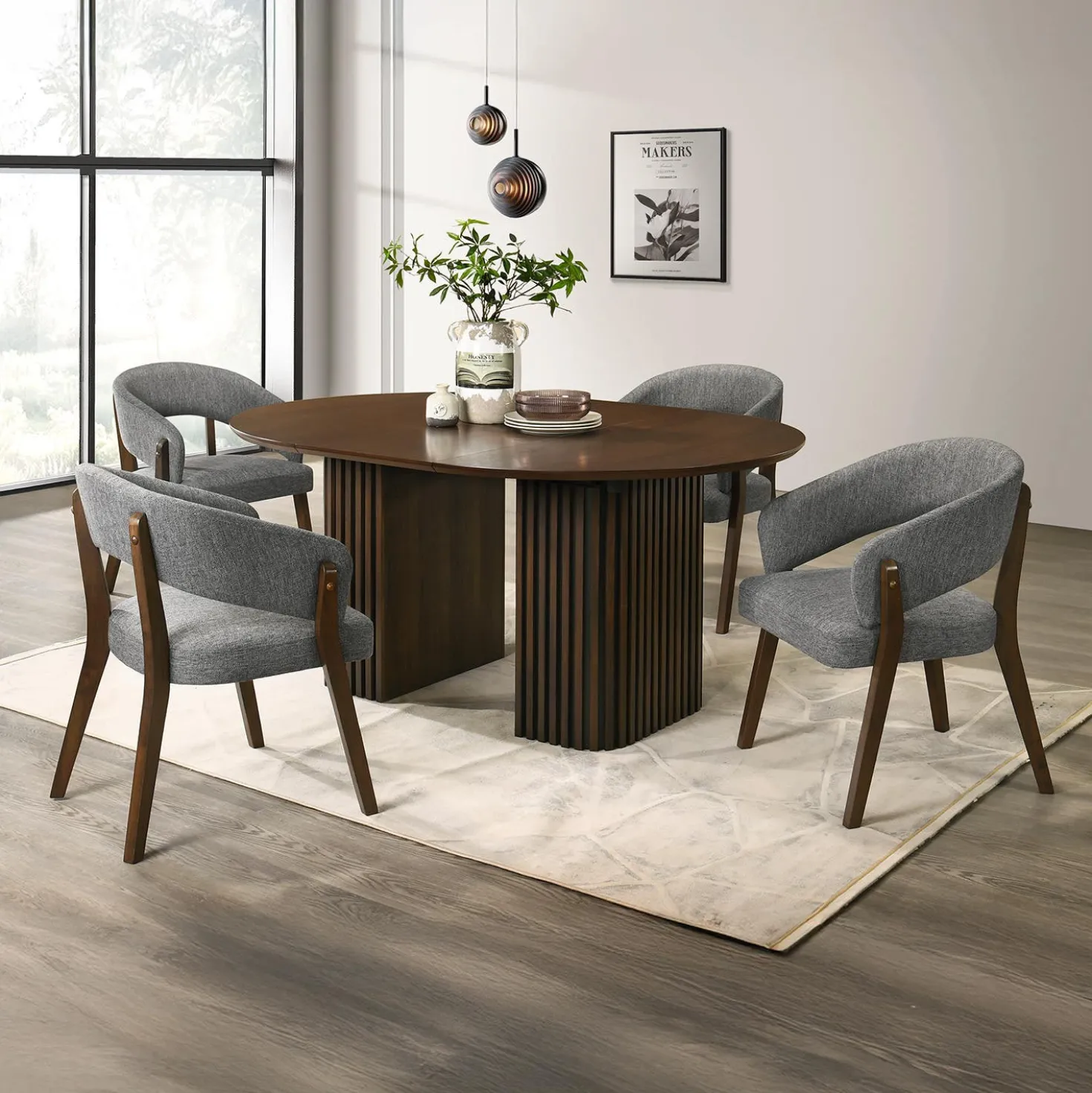 Chaises rembourrées (bte de 2) - gris