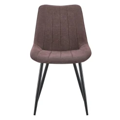 Chaises rembourrées (bte de 2) - brun
