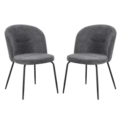 Chaises rembourrées (bte de 2) - gris