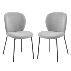 Chaises rembourrées (bte de 2) - gris