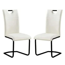 Chaises rembourrées (bte de 2) - blanc