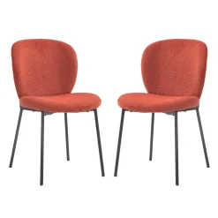Chaises rembourrées (bte de 2) - rouge brique