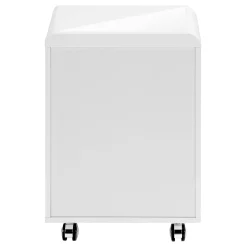 Classeur - 3 tiroirs, blanc lustré sur roulettes - Monarch