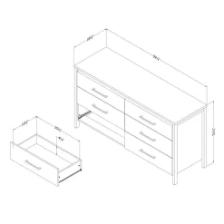 Commode 6 tiroirs - South Shore