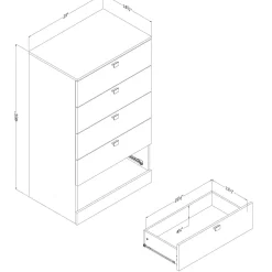 Commode 5 tiroirs - South Shore