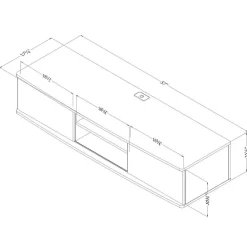 Console media murale 56