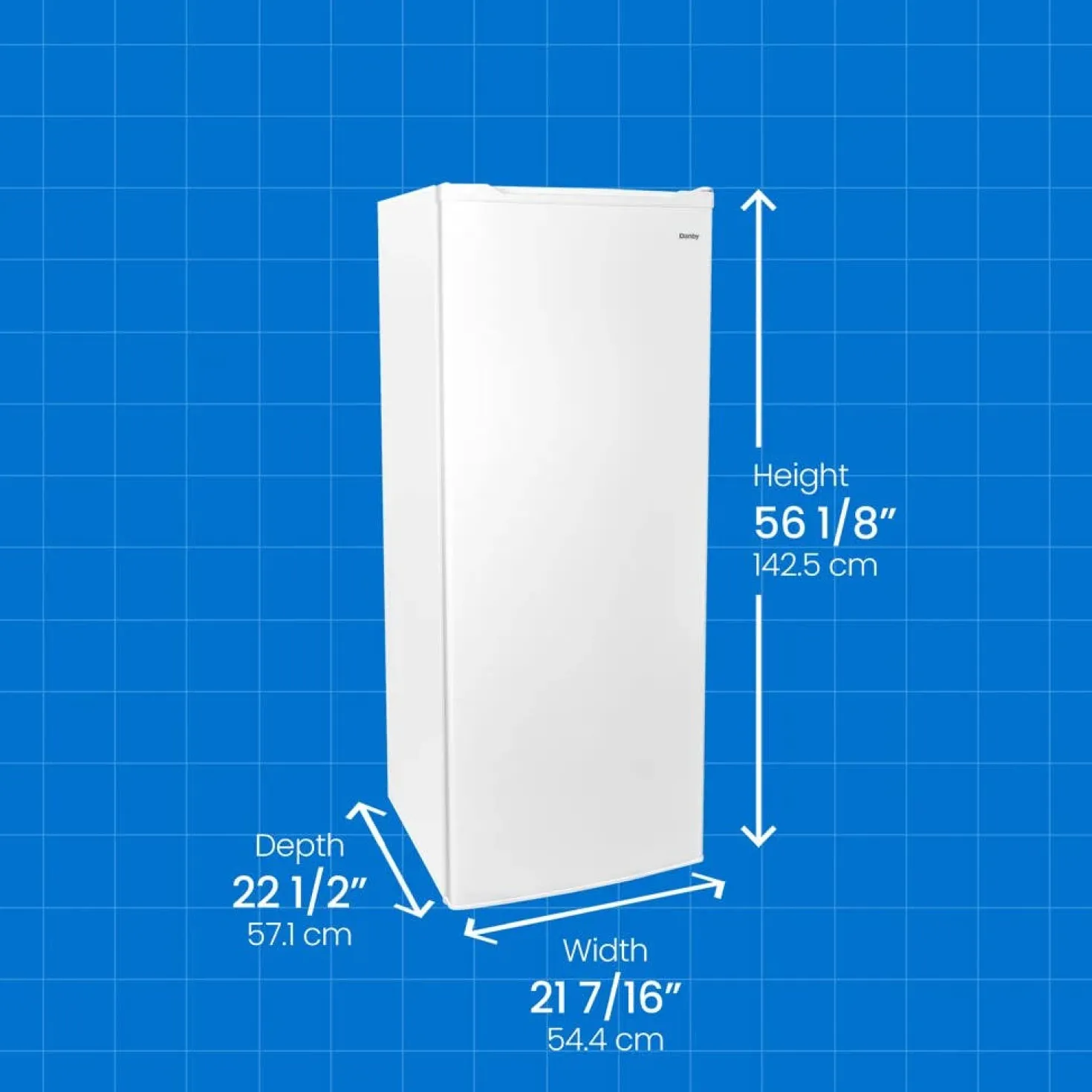 DANBY Congélateur 6 pi3, Blanc, Vertical, 22" - DUFM060B2WDB