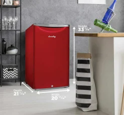 DANBY Réfrigérateur 4,4 pi3 21 po Rouge Compact - DAR044A6LDB