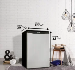 DANBY Réfrigérateur 4,4 pi3 21 po Inox Compact - DAR044A4BSSD