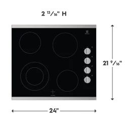 ELECTROLUX Plaque de cuisson Vitrocéramique Inox 24