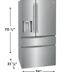 ELECTROLUX Réfrigérateur 21,6 pi3 36 po Inox Portes françaises - ERMC2295AS