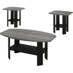 Ens de tables - 3mcx, noir, dessus gris - Monarch