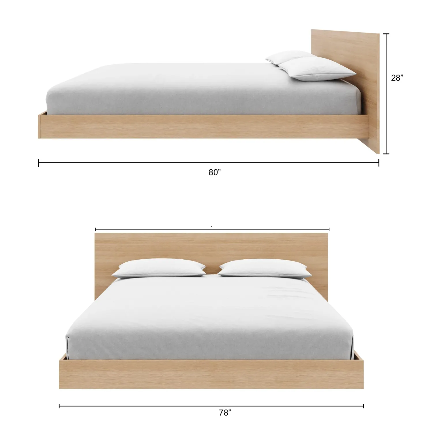 Ensemble de chambre à coucher king (78") - 4 mcx - Nexera