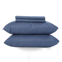 Ensemble de draps 2 simple XL en microfibre - bleu