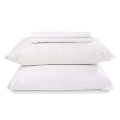 Ensemble de draps double en microfibre - blanc
