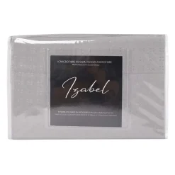 Ensemble de draps double en microfibre - gris ciment