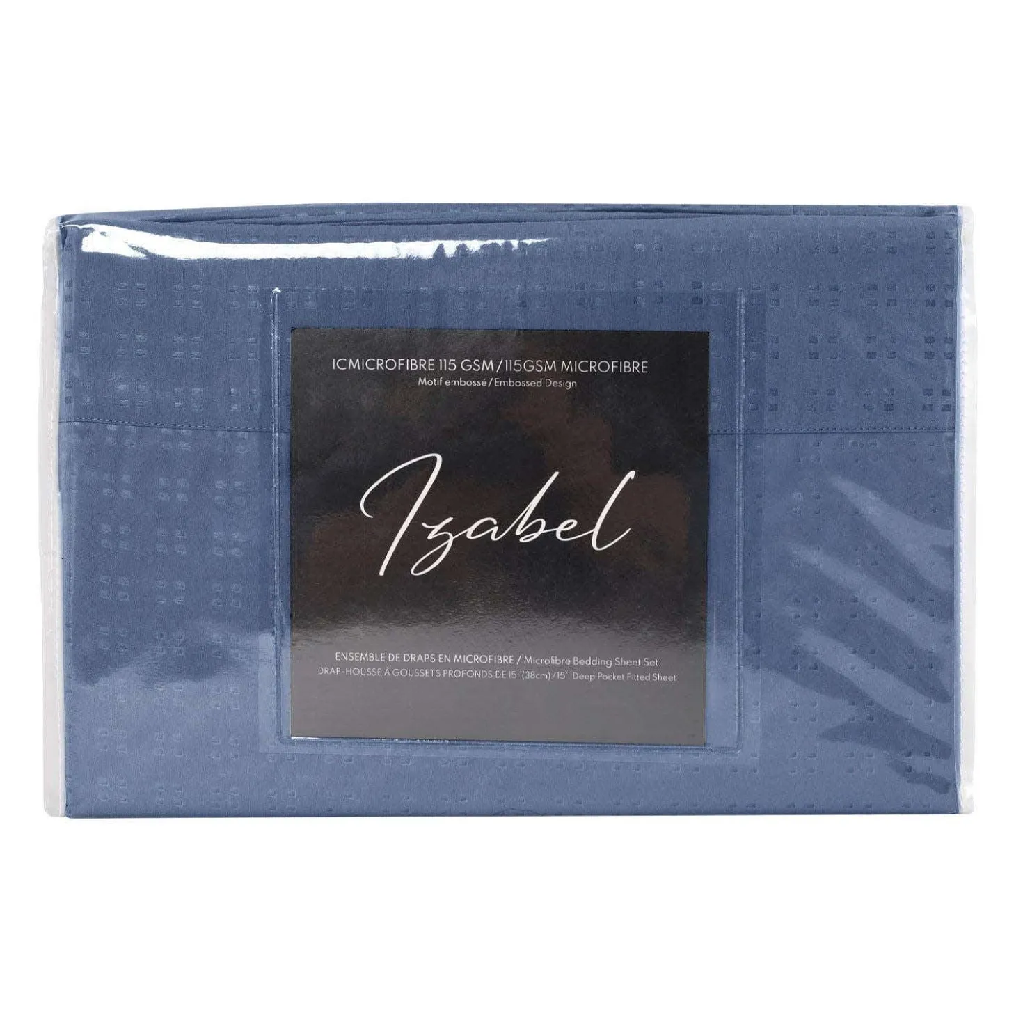 Ensemble de draps king en microfibre - bleu