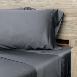 Ensemble de draps queen en bambou - gris charbon