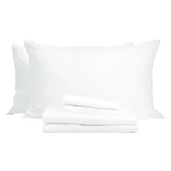 Ensemble de draps queen en bambou - blanc