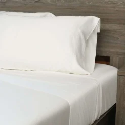 Ensemble de draps queen en bambou - blanc