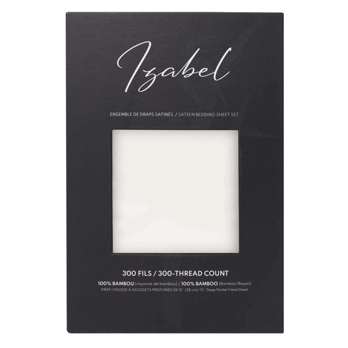 Ensemble de draps queen en bambou - blanc