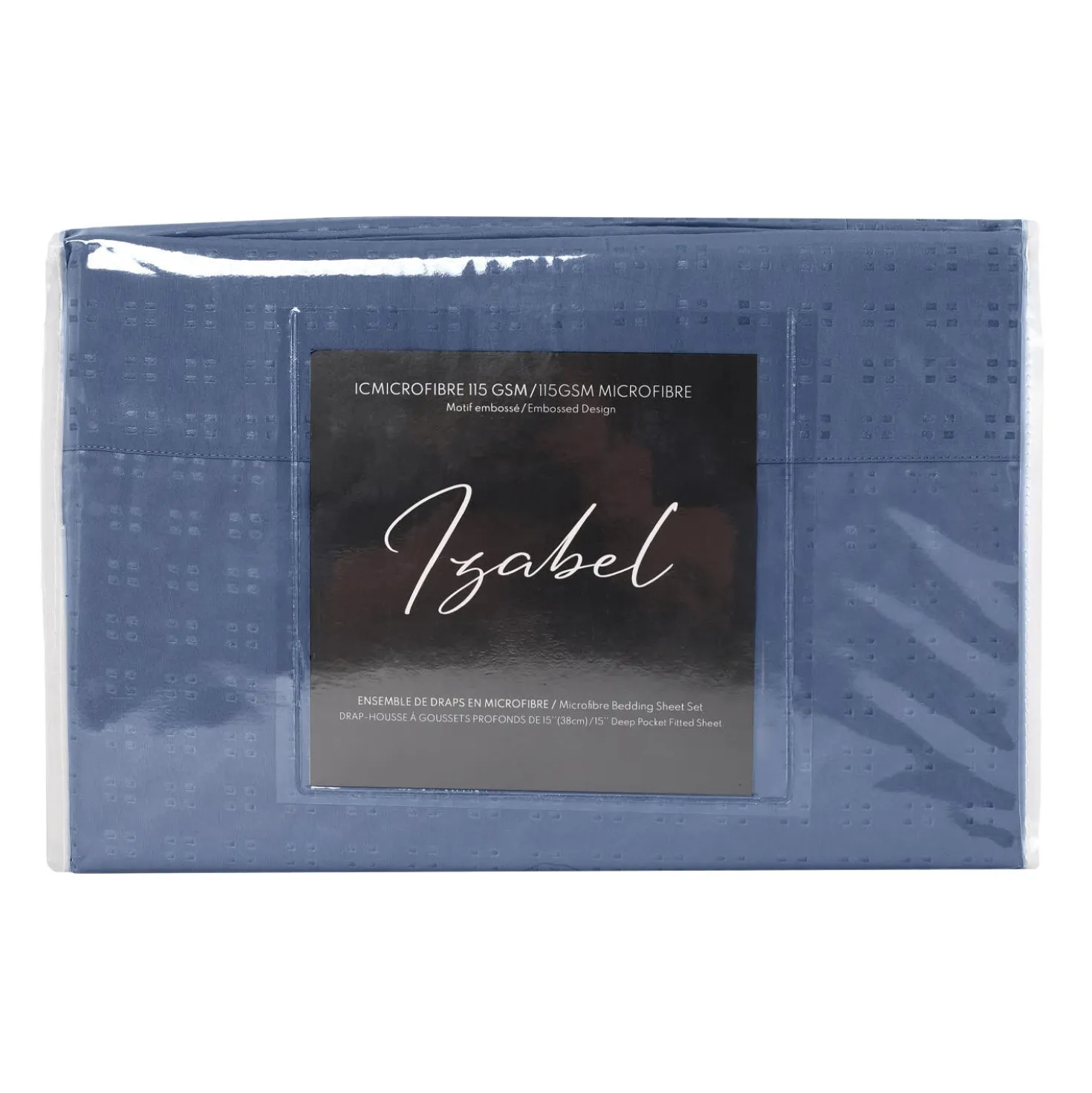 Ensemble de draps simple XL en microfibre - bleu