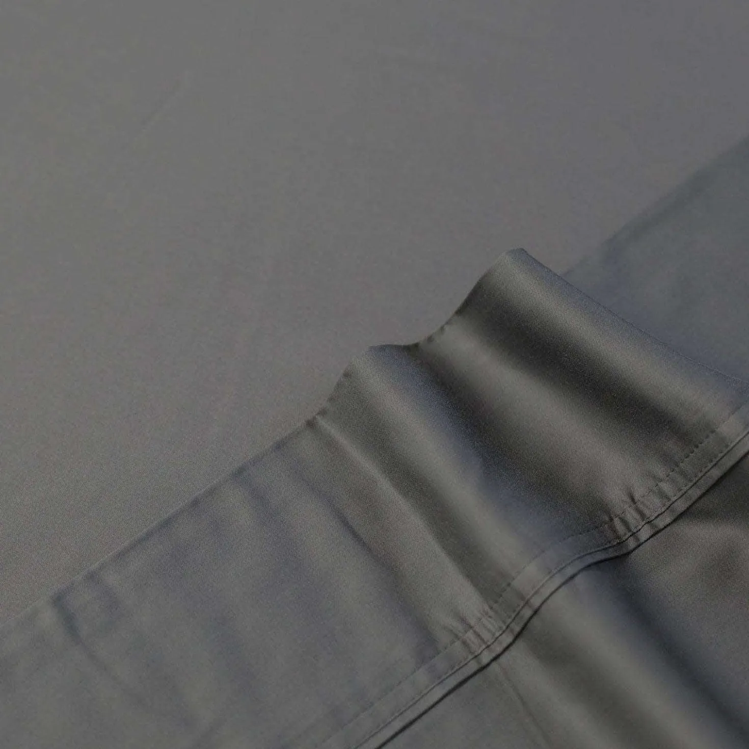 Ensemble de draps simple en bambou - gris charbon