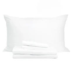 Ensemble de draps simple XL en bambou - blanc