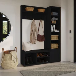 Ensemble de meubles d'entrée 2 mcx - noir