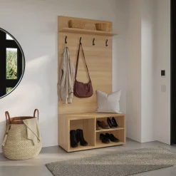 Ensemble de meubles d'entrée 2 mcx - naturel