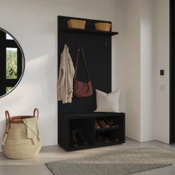 Ensemble de meubles d'entrée 2 mcx - noir