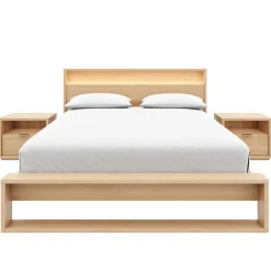 Ensemble grand lit avec éclairage (60") - 4 mcx - Nexera