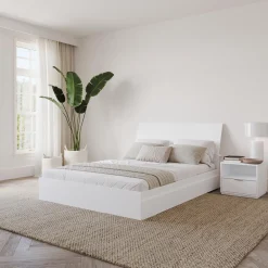 Ensemble grand lit avec rangement (60