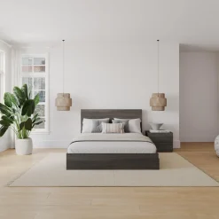 Ensemble grand lit avec rangement (60