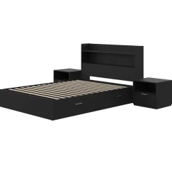 Ensemble lit double avec rangement (54