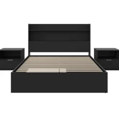 Ensemble lit double avec rangement (54