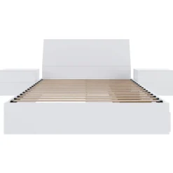 Ensemble lit double avec rangement (54