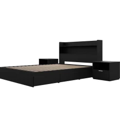 Ensemble lit double avec rangement (54
