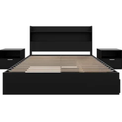 Ensemble lit double avec rangement (54