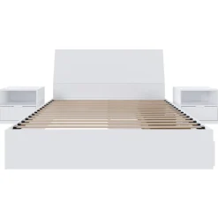 Ensemble lit double avec rangement 3 tiroirs (54") - 4mcx - Nexera