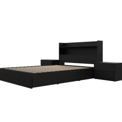 Ensemble lit double avec rangement (54