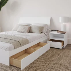 Ensemble lit double avec rangement (54