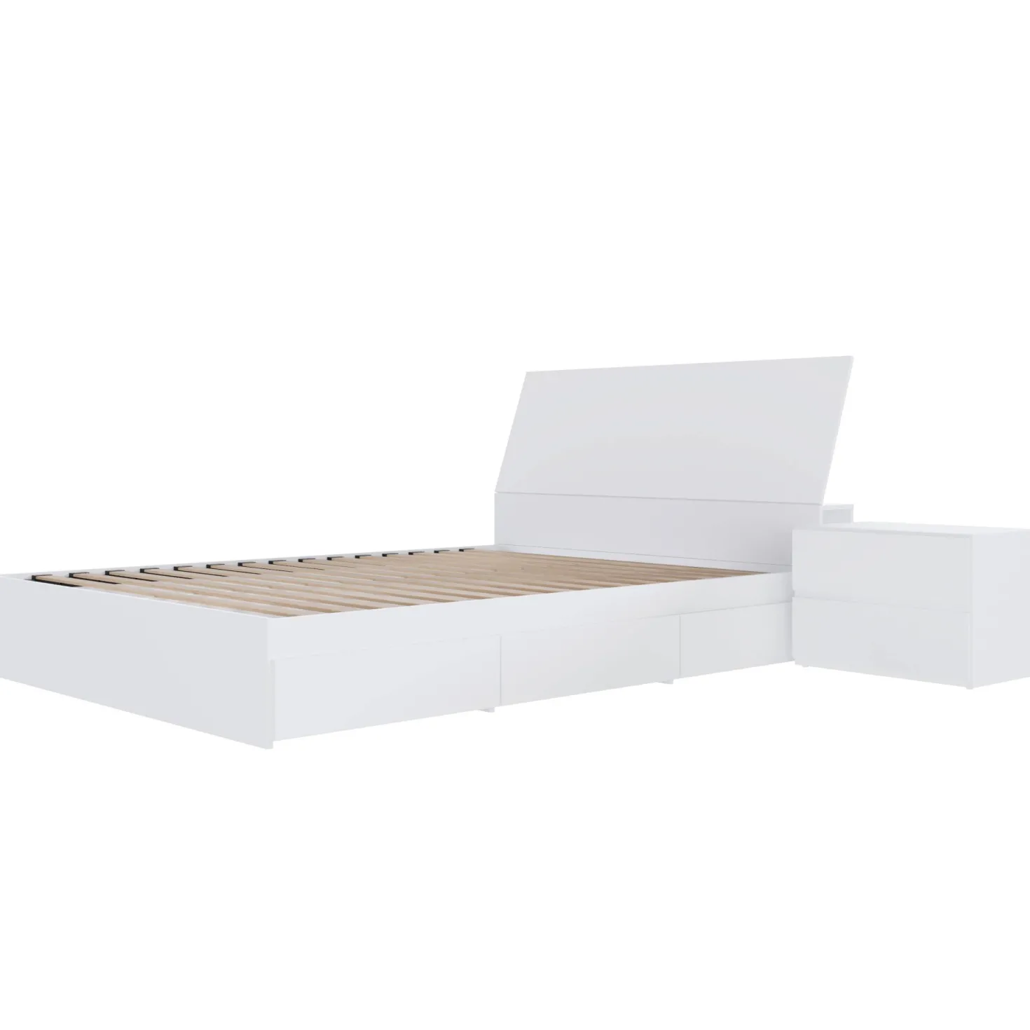 Ensemble lit double avec rangement (54") - 3mcx - Nexera