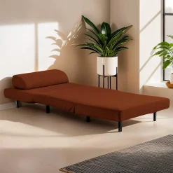 Fauteuil convertible pivotant - rouille