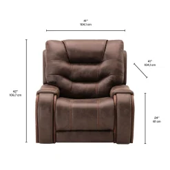 Fauteuil inclinable électrique avec appui-tête et repose-pieds ajustables